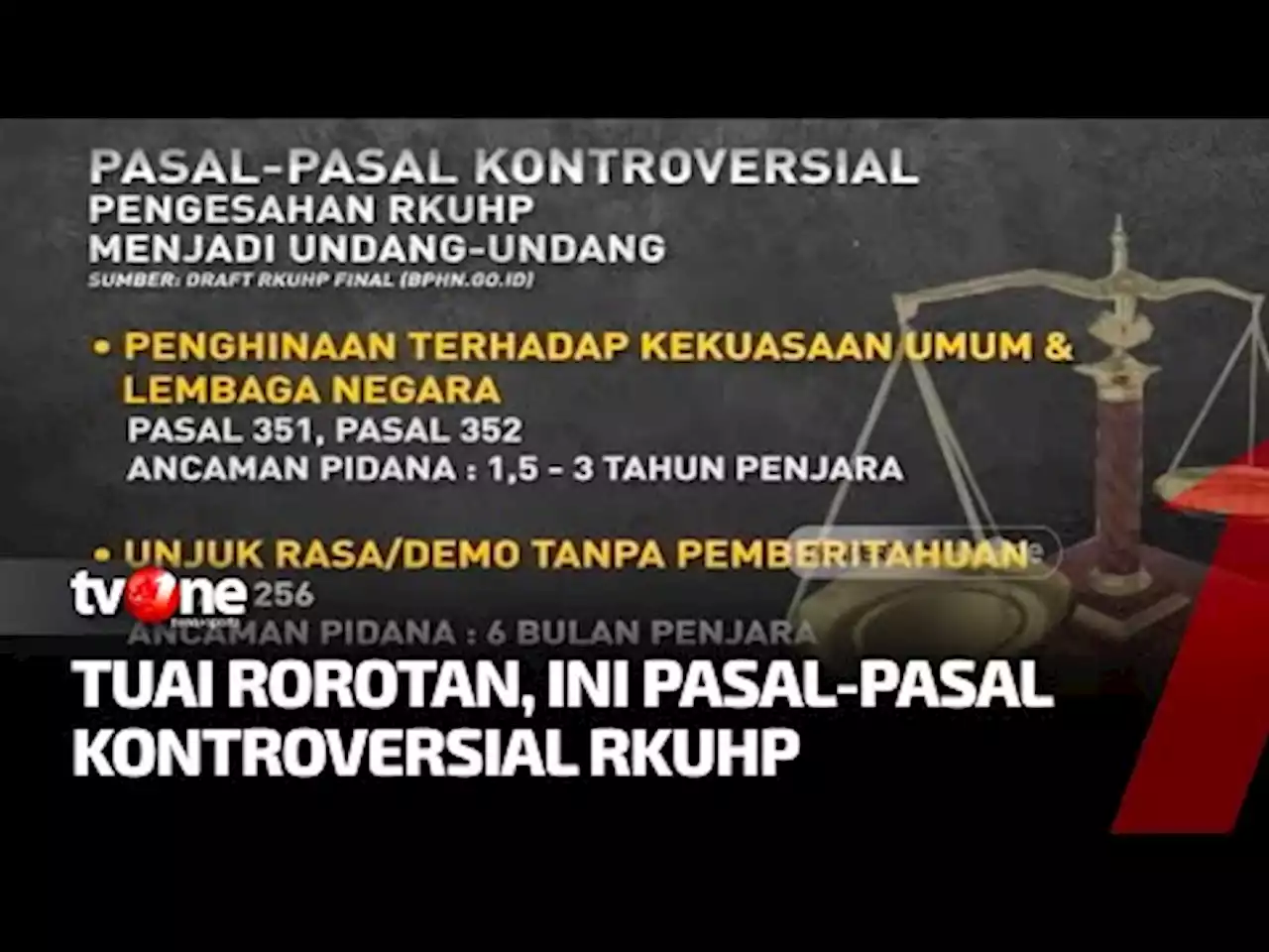 Pasal-Pasal Kontroversial Pengesahan RKUHP Menjadi Undang-Undang - tvOne