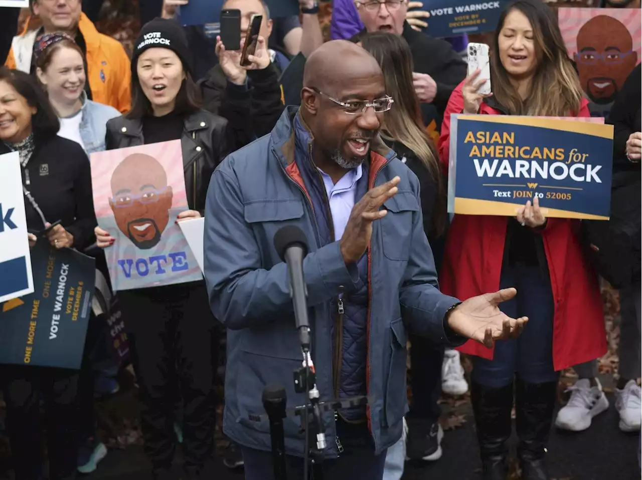 Democratic U.S. Senator Raphael Warnock wins Georgia runoff, Edison Research projects