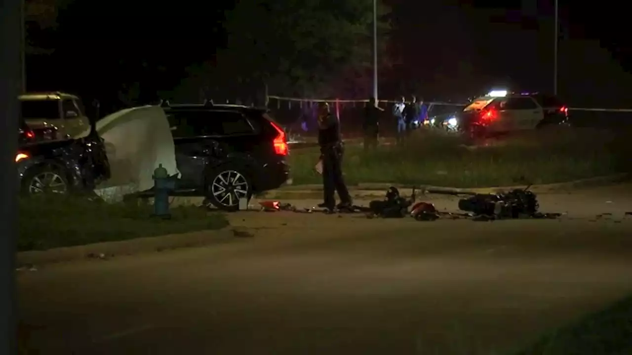 Man on motorcycle and woman in SUV die in southeast Houston crash, police say