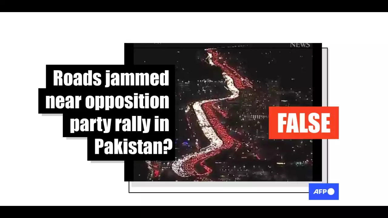 Video shows traffic jam in Los Angeles, not roads near Imran Khan rally in Pakistan