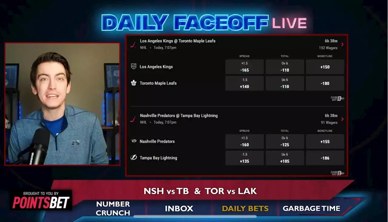 PointsBet Daily Bets: Predators/Lightning & Michael Bunting assist/shot prop - Daily Faceoff