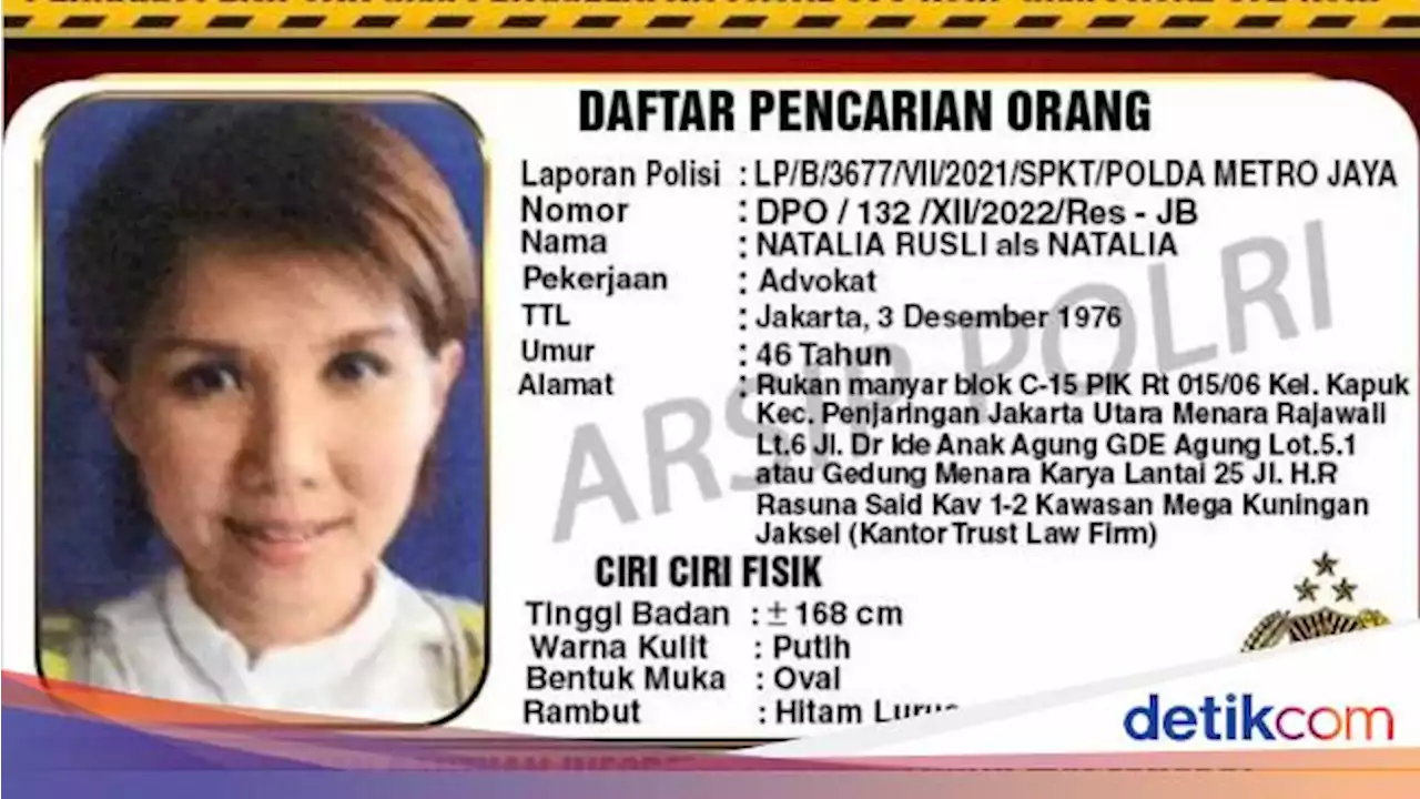 Pengacara Natalia Rusli Jadi DPO Polres Jakbar!