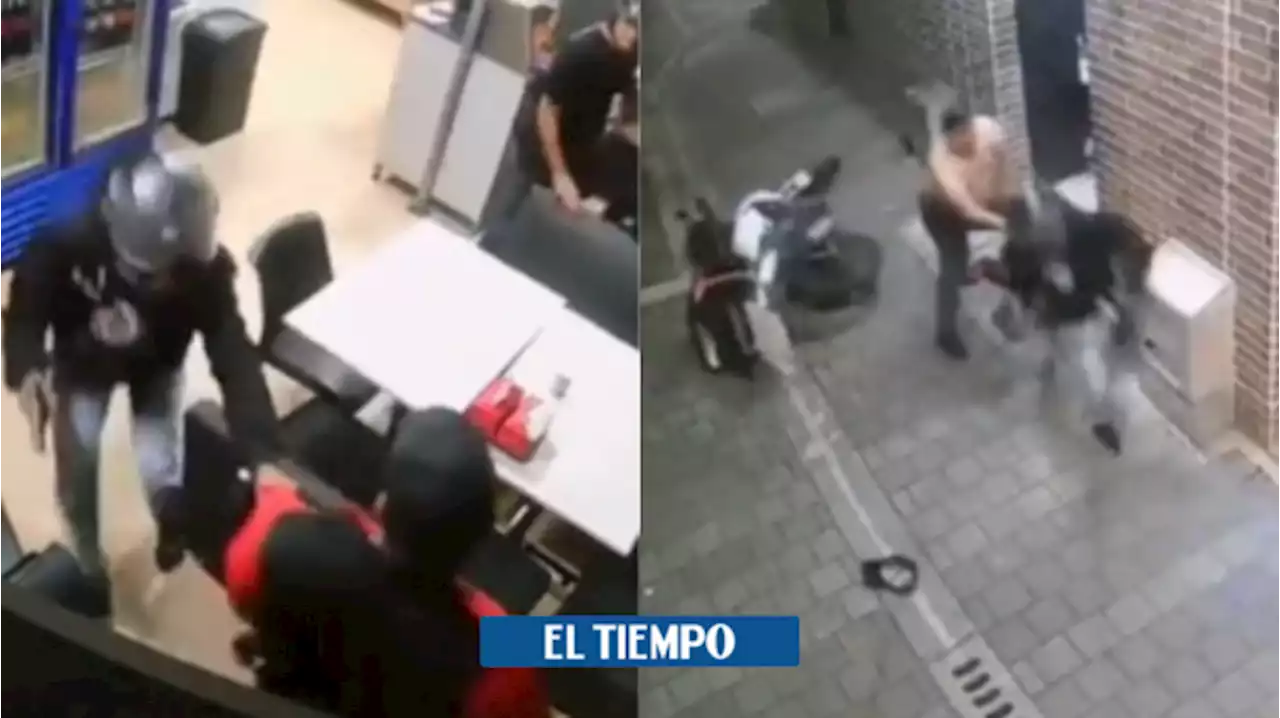 Empleado enfrentó a ladrones y evitó robo de un local comercial en Medellín