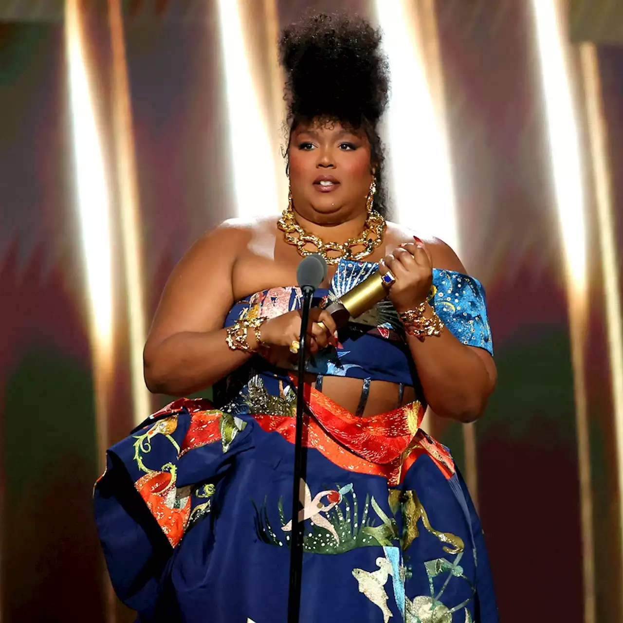 Lizzo Shares Spotlight With 17 Activists During Emotional People’s Choice Awards Speech - E! Online