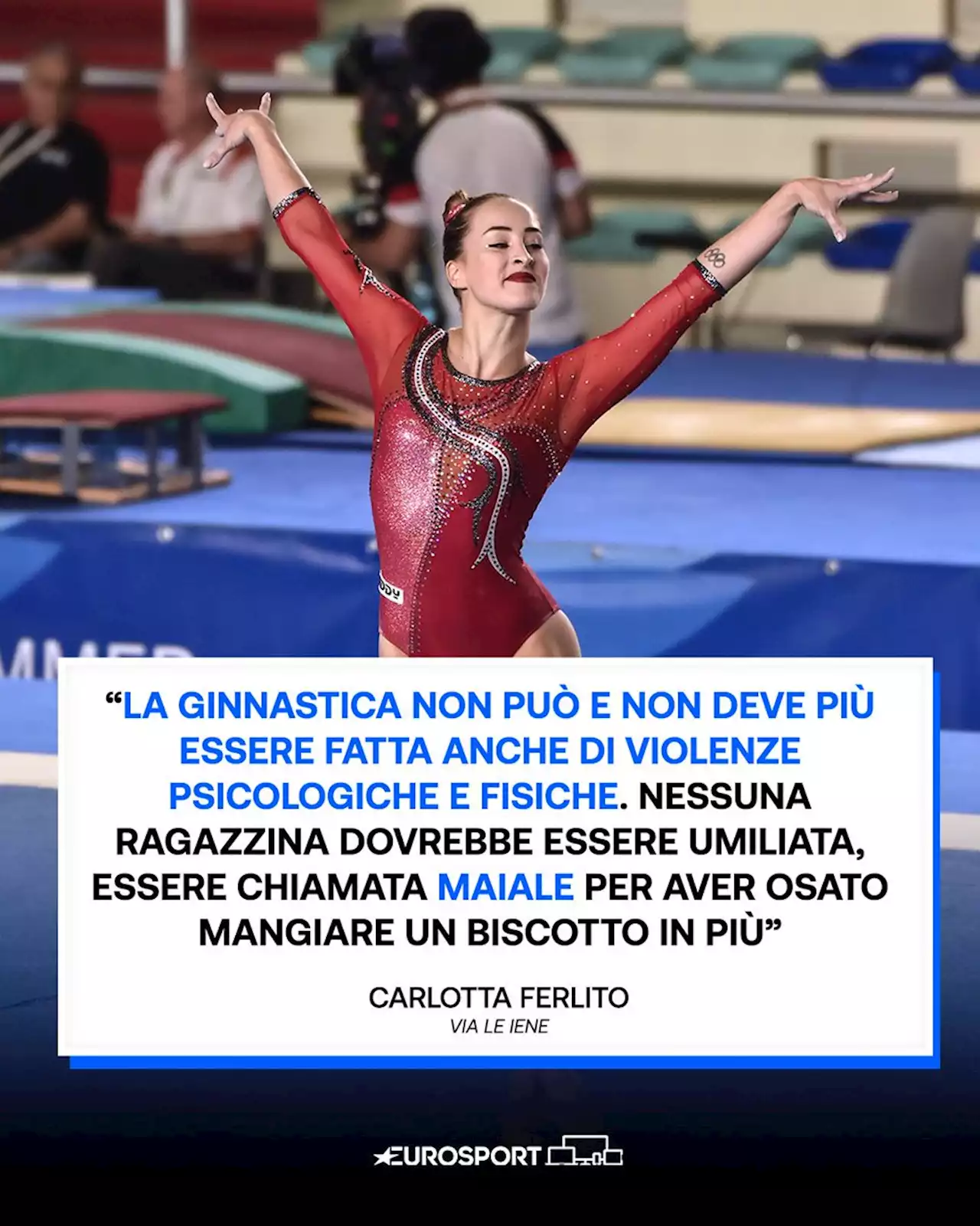 Carlotta Ferlito: 'La ginnastica non deve più essere fatta anche di violenze'. Il suo monologo a Le Iene