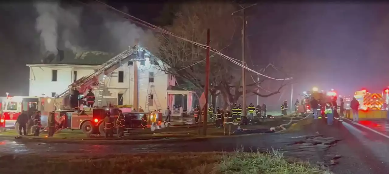 Pennsylvania firefighters dead after being trapped in three-alarm blaze