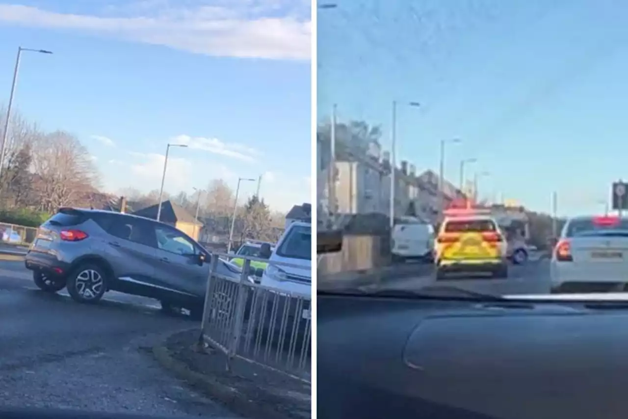 Cops called to car crash in Glasgow's Southside