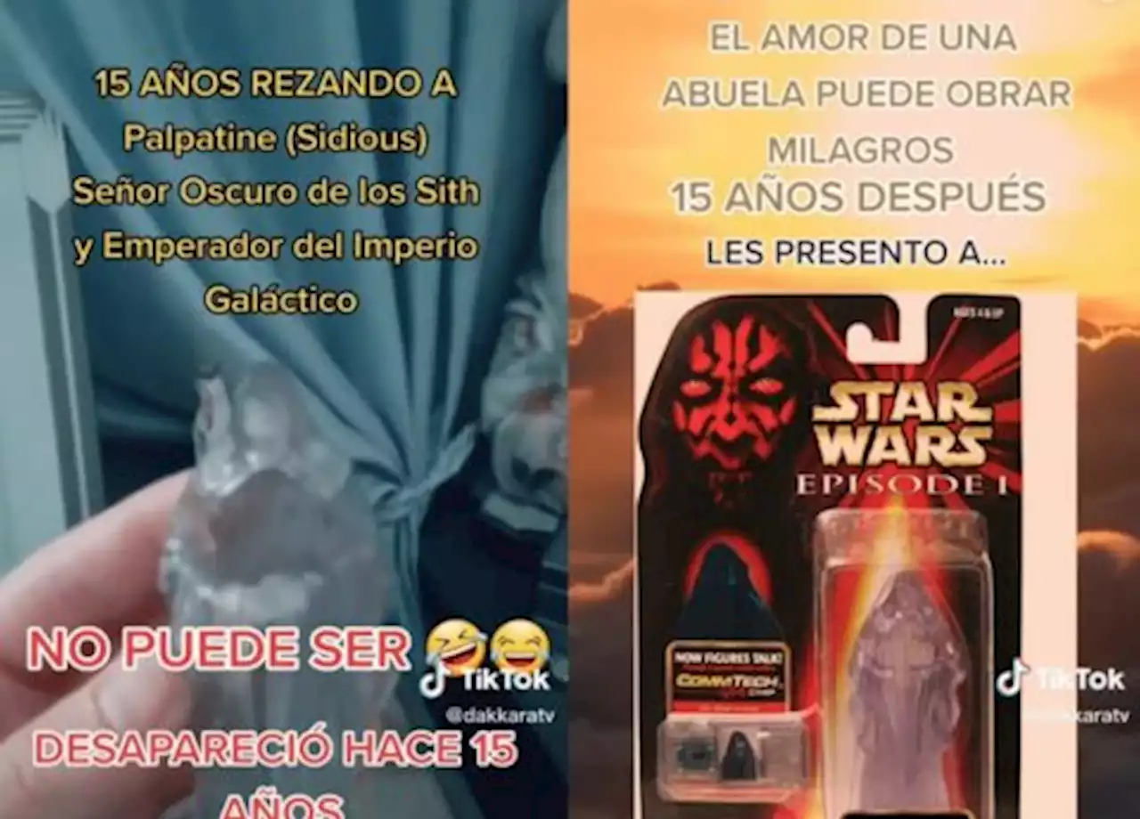 Para que la fuerza la acompañe: abuelita le reza por error a muñeco de 'Star Wars'