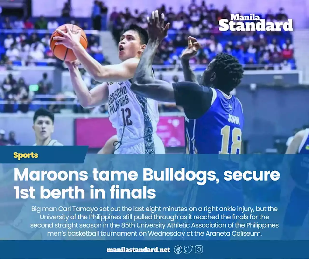 Maroons tame Bulldogs, secure 1st berth in finals