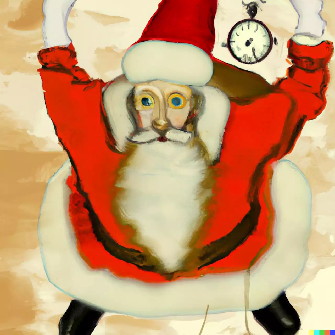 We Asked DALL-E to Reimagine Santa Claus in the Style of Famous Artists