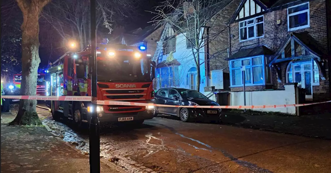 Emergency services called to house fire which closed street