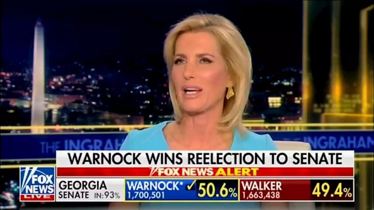 Laura Ingraham Lashes Out Over Warnock Victory: ‘I’m Pissed Tonight!’