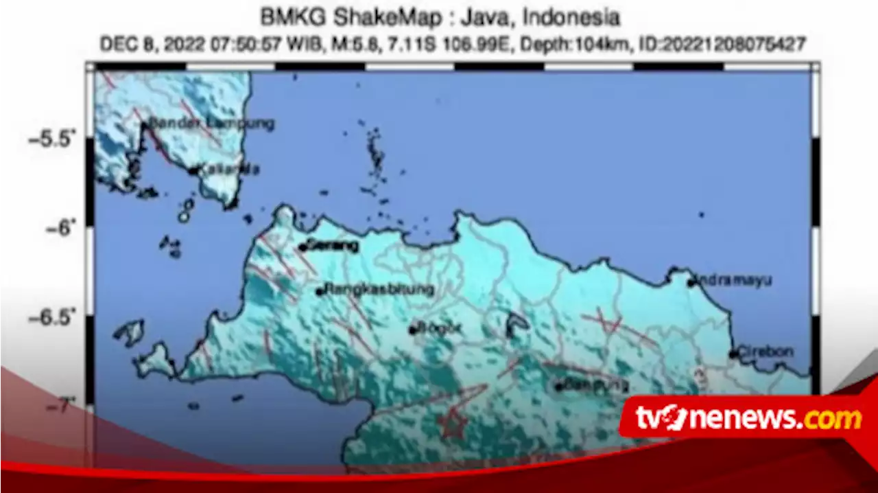 Gempa Sukabumi Magnitudo 5,8 Terjadi Akibat Patahan Batuan dalam Lempeng Indo-Australia