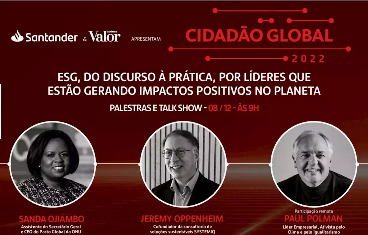 ‘ESG do discurso à prática’ é tema do Cidadão Global