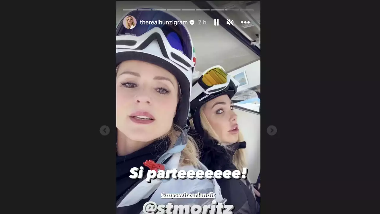 Ilary Blasi e Michelle Hunziker insieme sulla neve a St Moritz