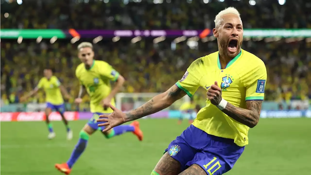 Neymar ties Pele's all-time scoring record with Brazil at World Cup