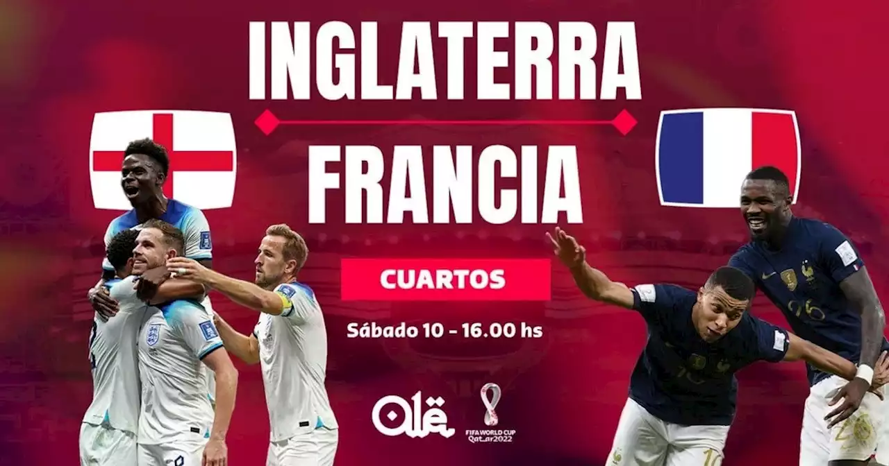 Inglaterra - Francia: hora, TV y posibles formaciones