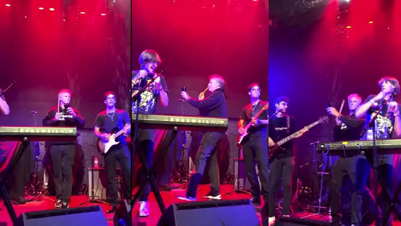 Watch: Will Ferrell joins son’s band on stage, brings the cowbell