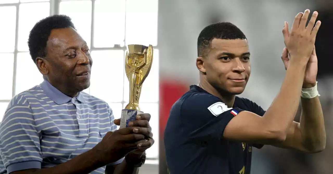 Pelé agradeció gesto y felicitó a Mbappé: ‘Feliz de verte romper otro de mis récords’