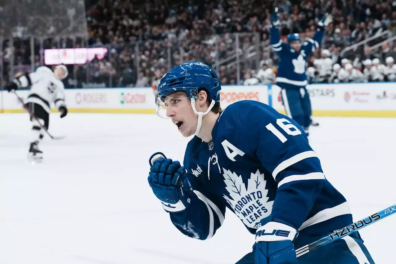 Leafs rout Kings as Marner extends record streak