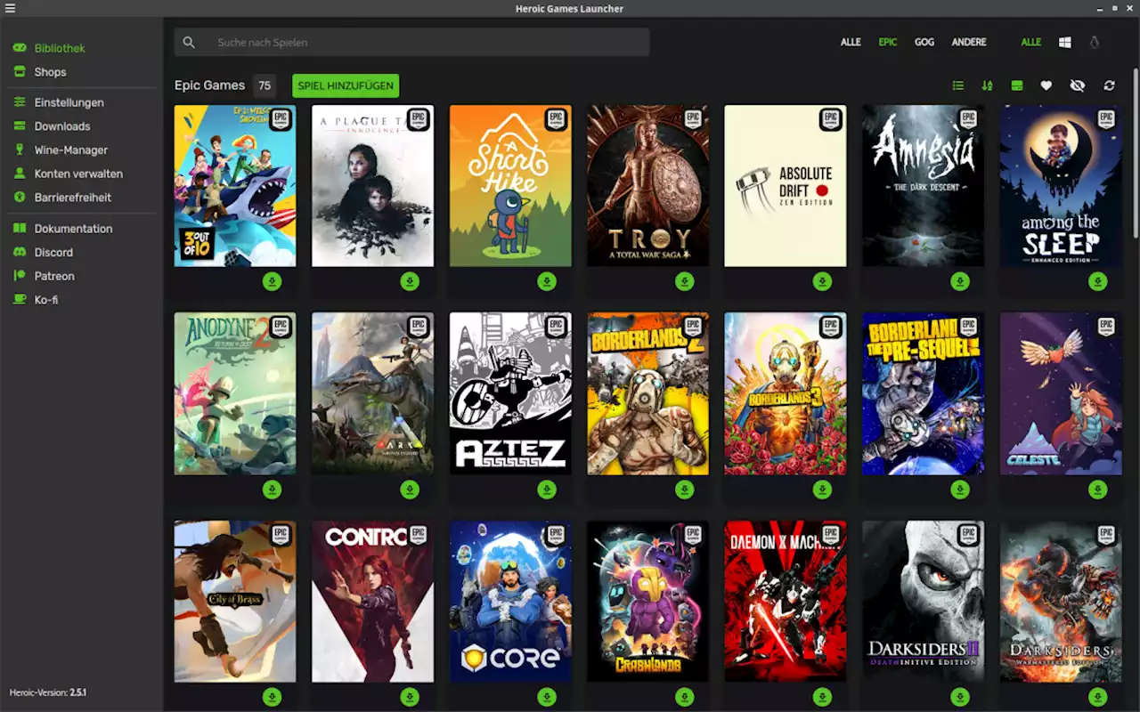 Heroic Games Launcher 2.5: Alternative Spielebibliothek für GOG & Epic Games