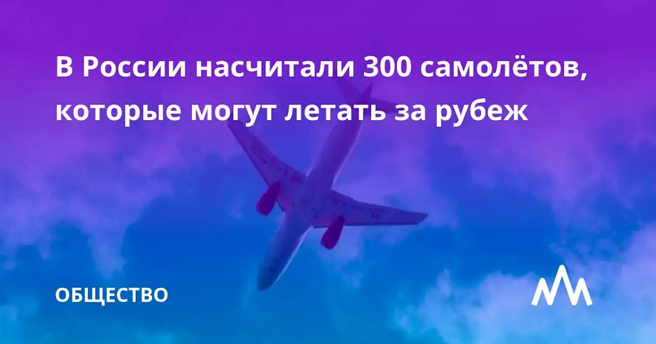 В России насчитали 300 самолётов, которые могут летать за рубеж