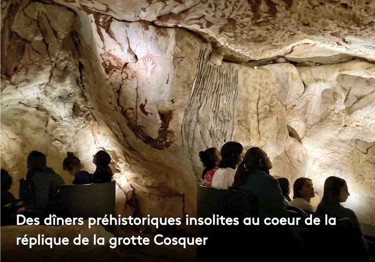 Des dîners préhistoriques insolites au coeur de la réplique de la grotte Cosquer