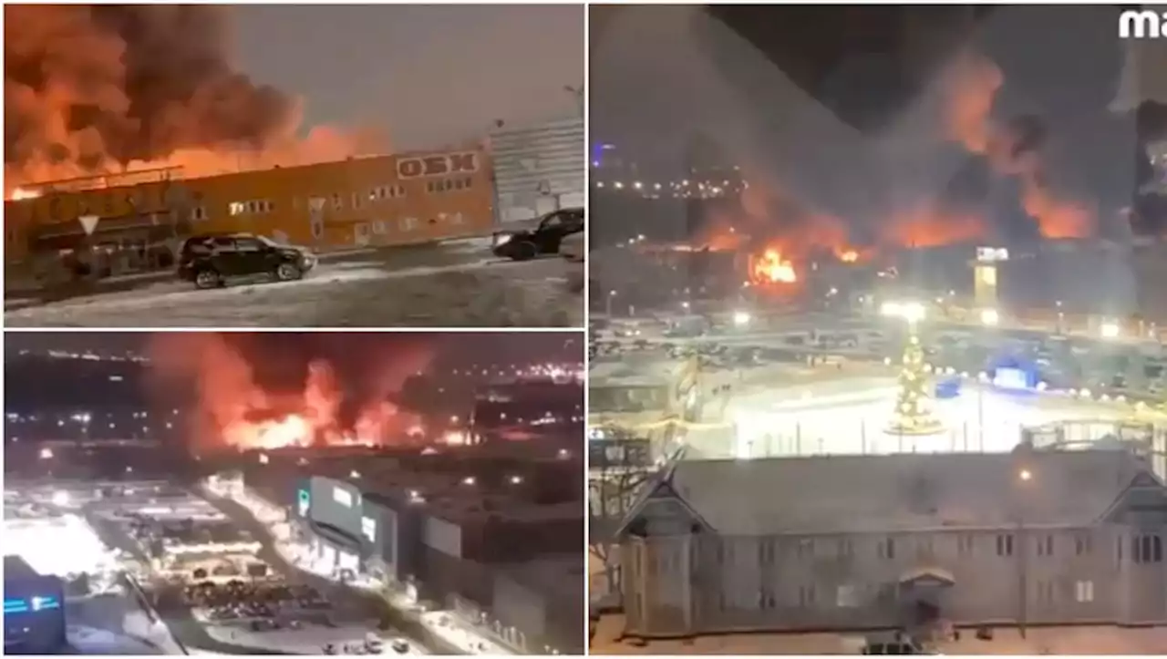 Russie : un gigantesque incendie ravage un centre commercial à Moscou, la piste criminelle envisagée