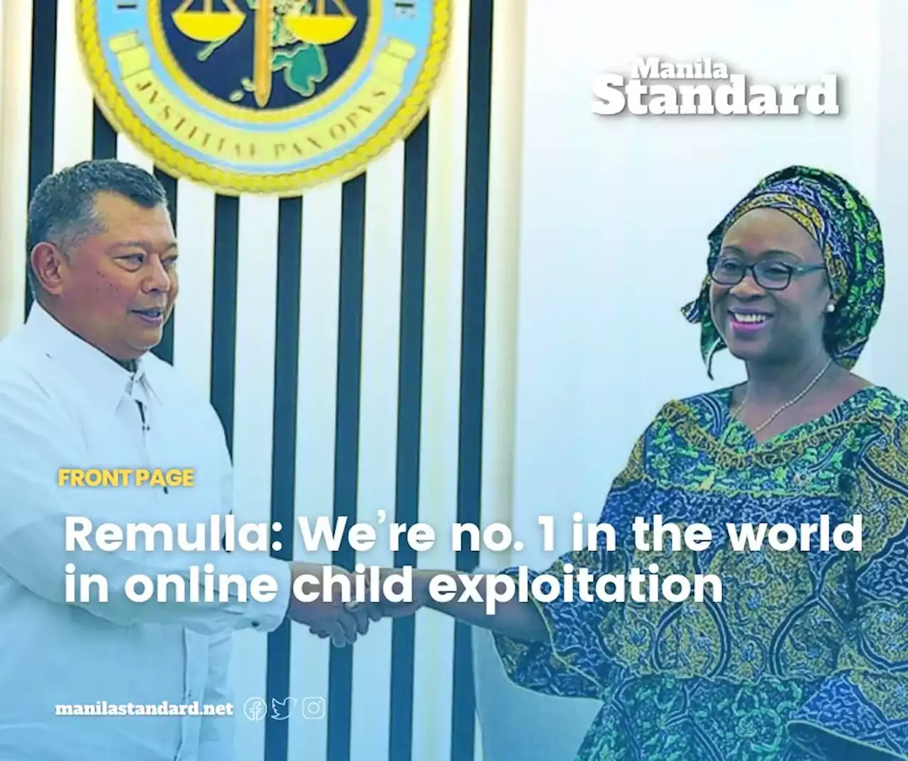 Remulla: We’re no. 1 in the world in online child exploitation