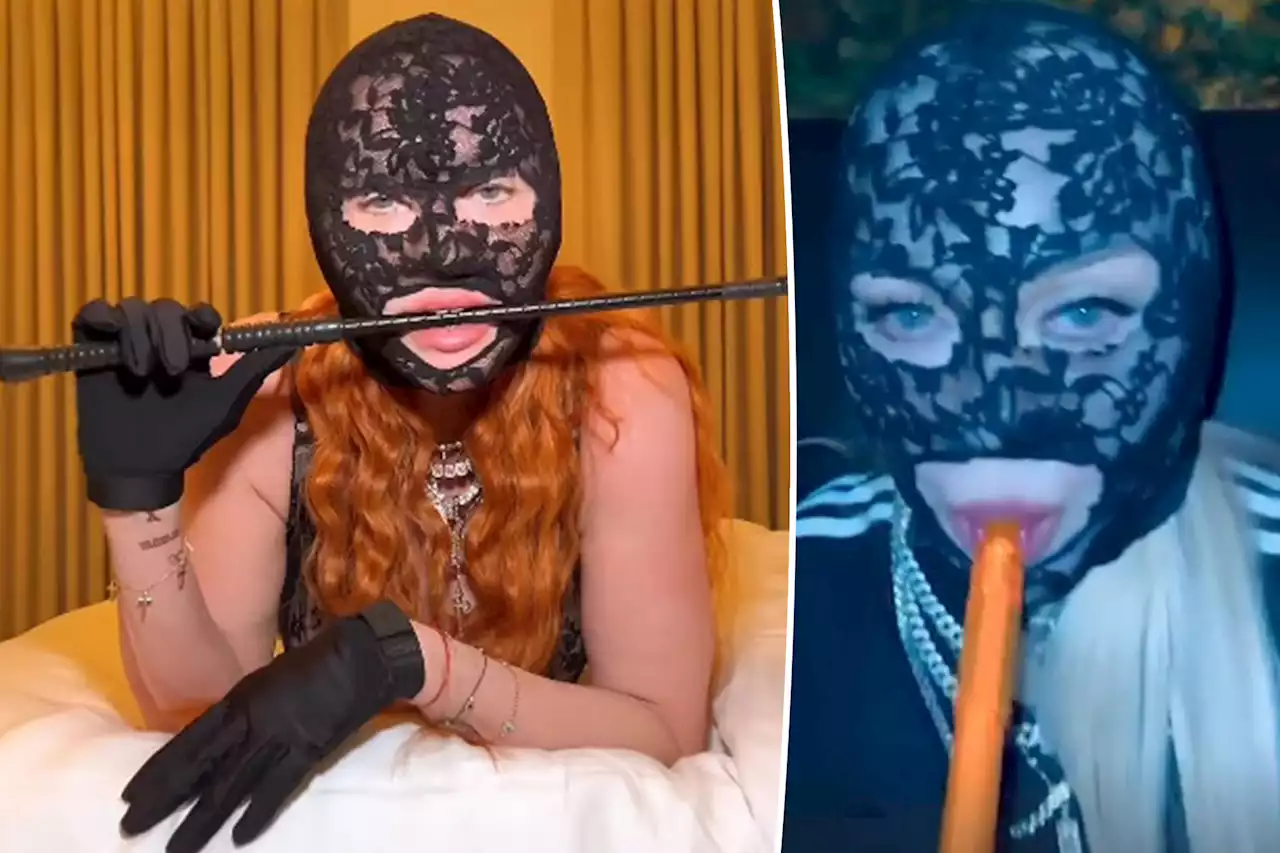 Madonna confuses fans with ‘weird’ black lace balaclava