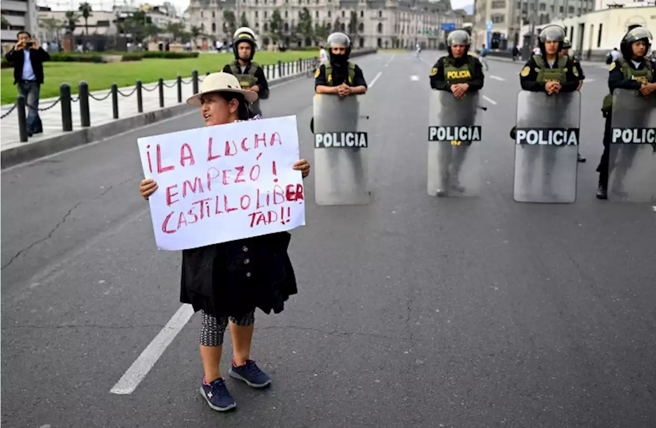 Cerca de mil manifestantes exigem em Lima a libertação de Castillo e o fechamento do Congreso