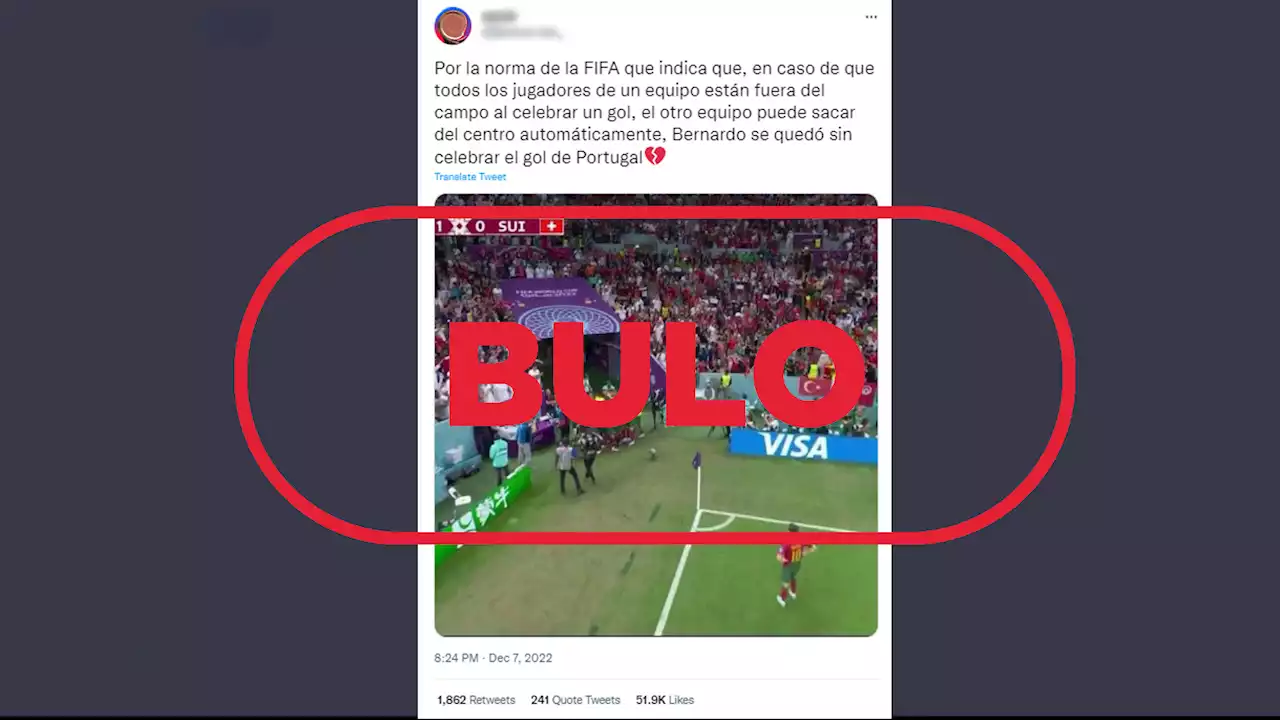 No existe esta norma de la FIFA sobre el saque inicial tras un gol