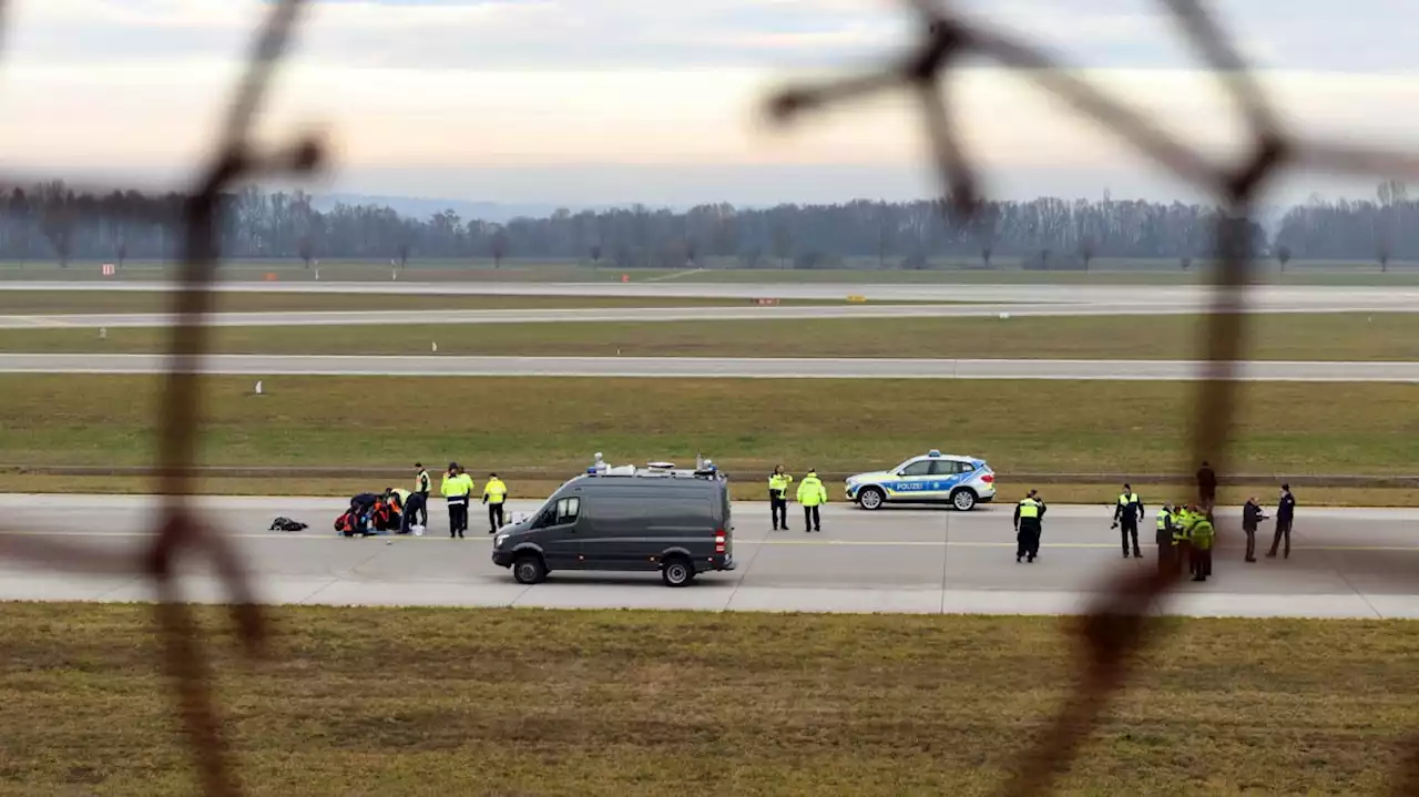 Blockade am Flughafen München: Aktivisten für 7 Tage in Gewahrsam