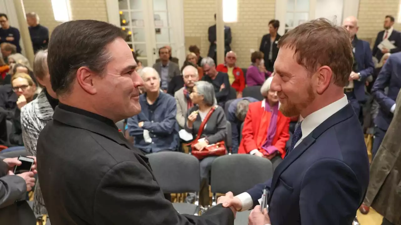 Uwe Tellkamp und Michael Kretschmer