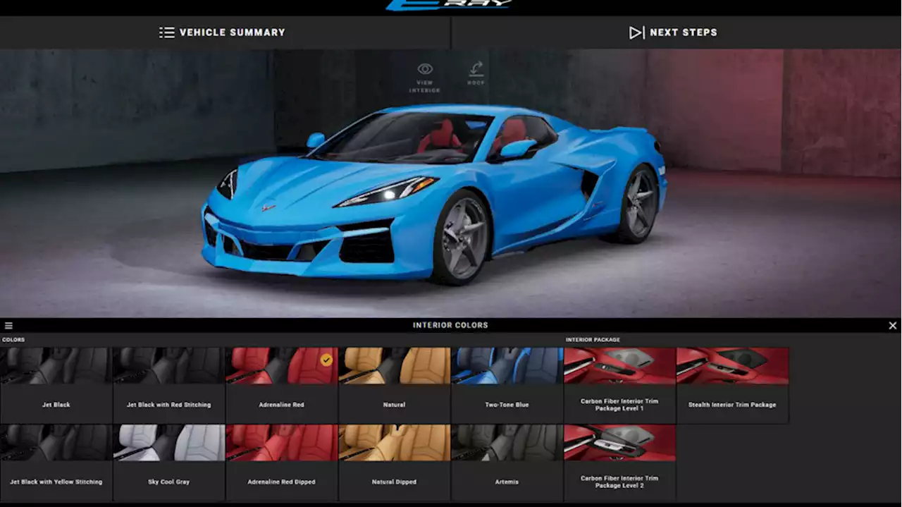 2024 Chevrolet Corvette E-Ray hybrid leaks in configurator