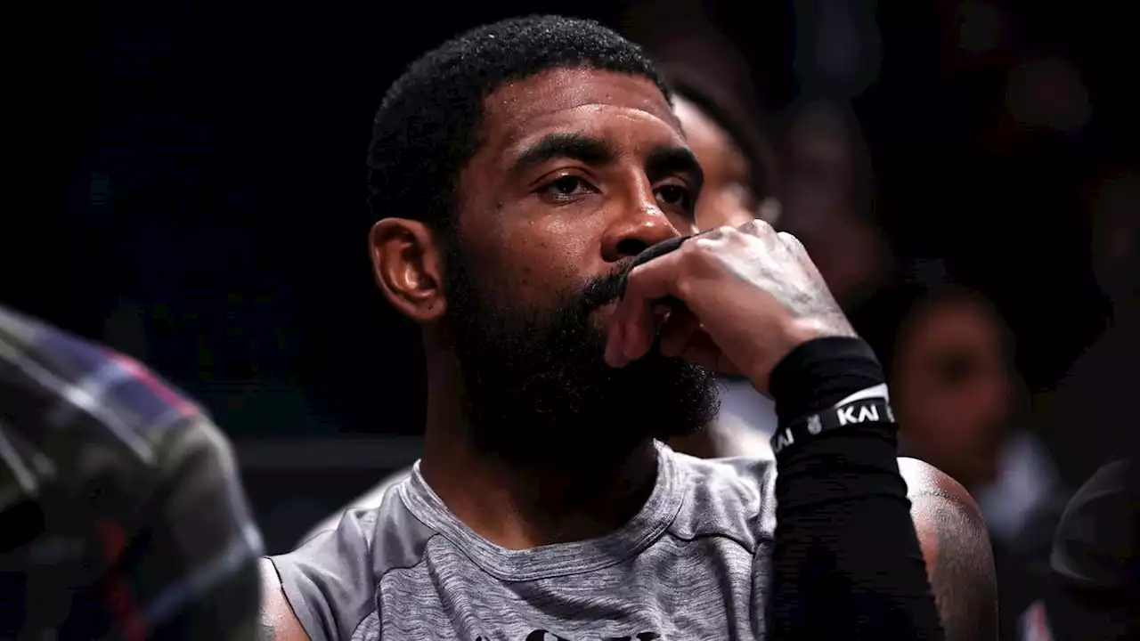 Kyrie Irving puts tape over Nike logo on his shoes in response to dispute with company