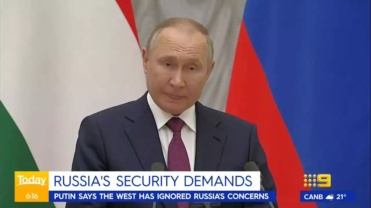 Vladimir Putin: US and allies have ignored Russia's top security demands