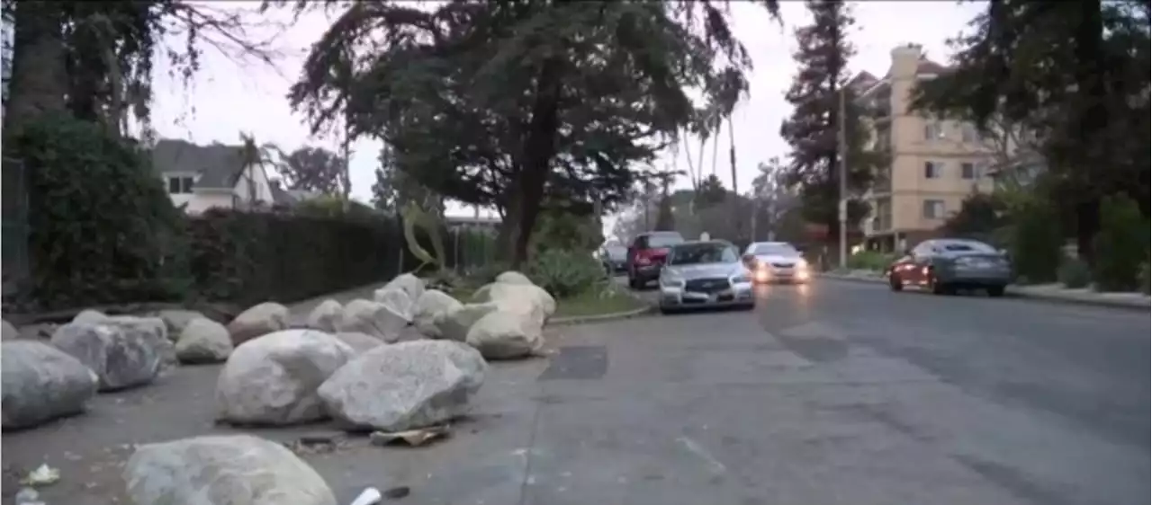 Boulders Block Homeless Encampments In Koreatown Neighborhood