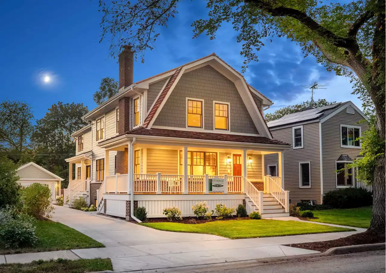 Park Ridge 5-bedroom home with two fireplaces and a wraparound porch: $1.2M