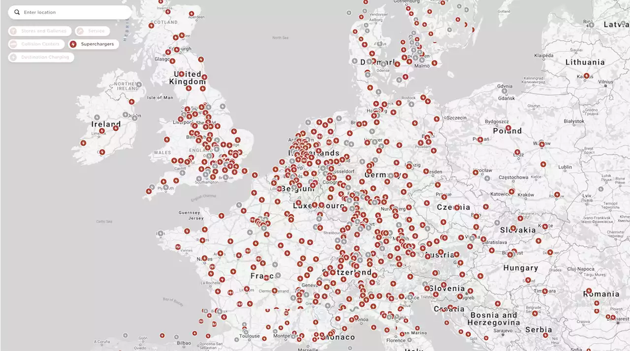 Tesla Opens More Superchargers In Europe To Other EV Drivers