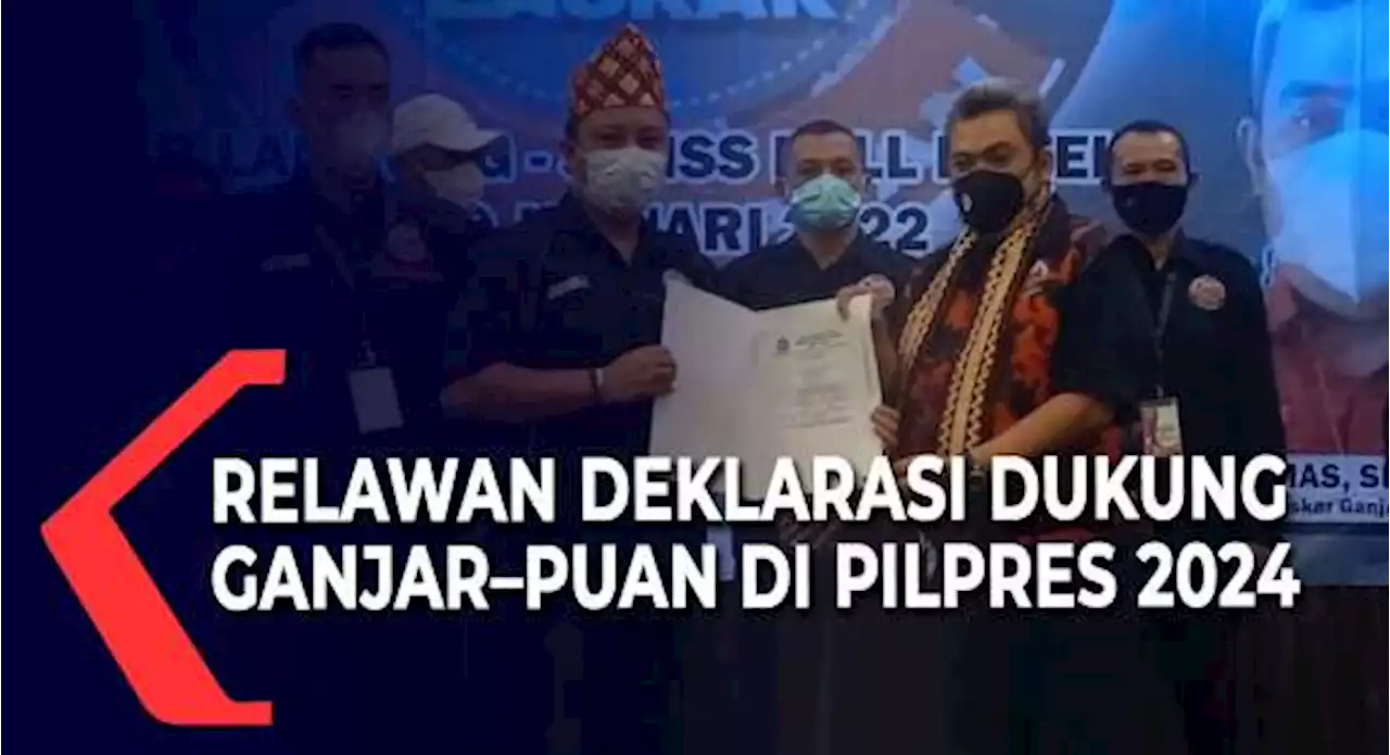 Relawan Deklarasi Dukung Ganjar Puan di Pilpres 2024