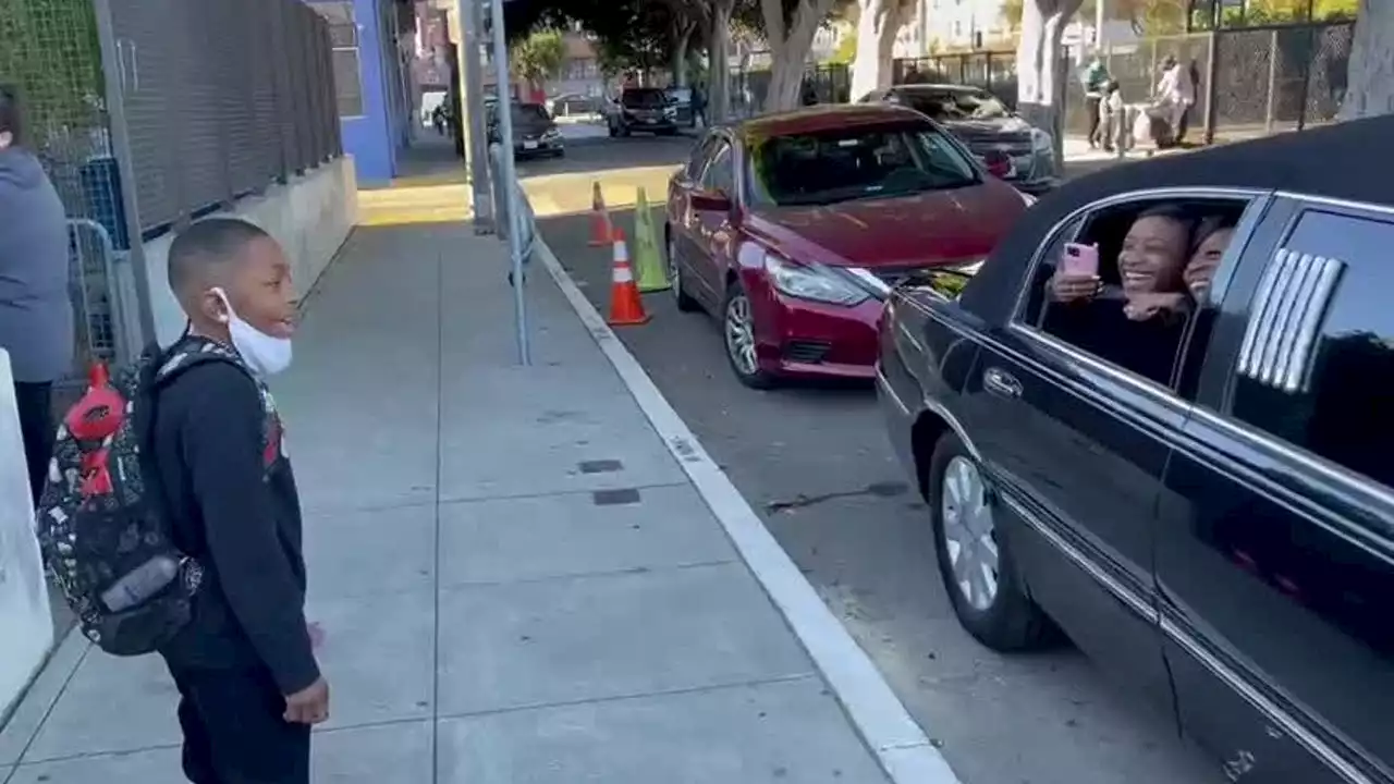 Bay Area woman gives her nephew a birthday limo surprise, in heartwarming viral video