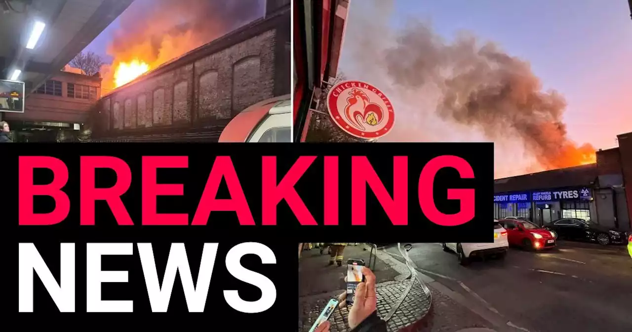 Huge blaze breaks out near London Tube station as 70 firefighters race to scene