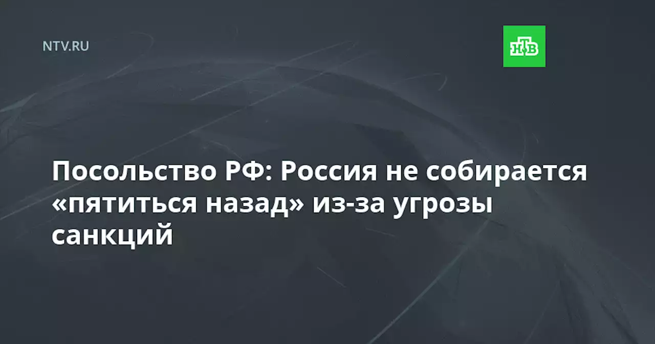 Посольство РФ: Россия не собирается «пятиться назад» из-за угрозы санкций