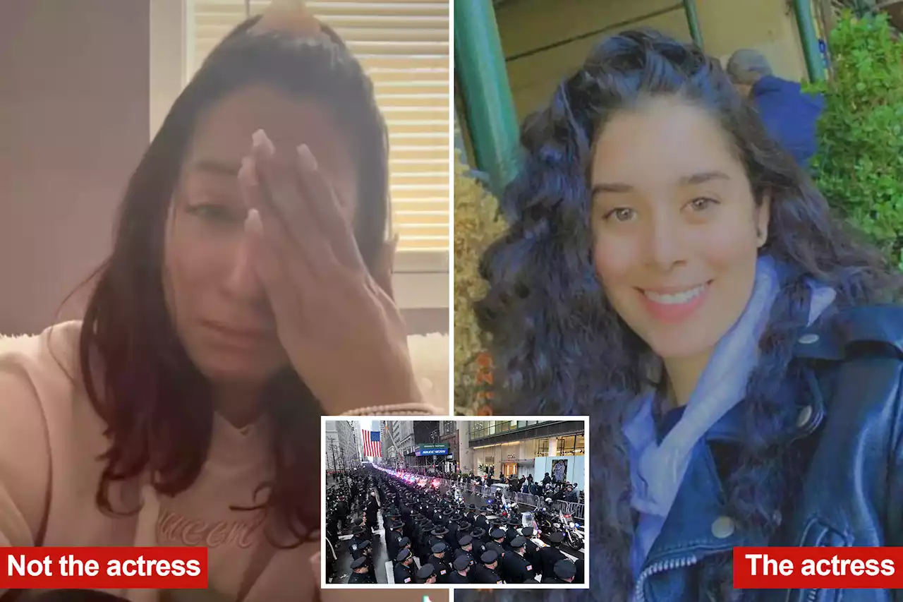 Woman with namesake of actress fired for NYPD funeral rant makes tearful plea