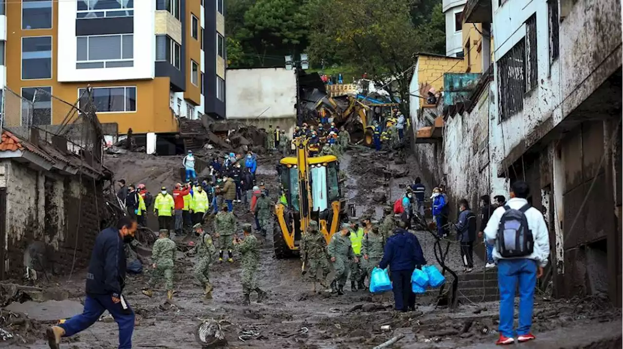 Asciende a 22 la cifra de muertos por un aluvión en Quito, Ecuador