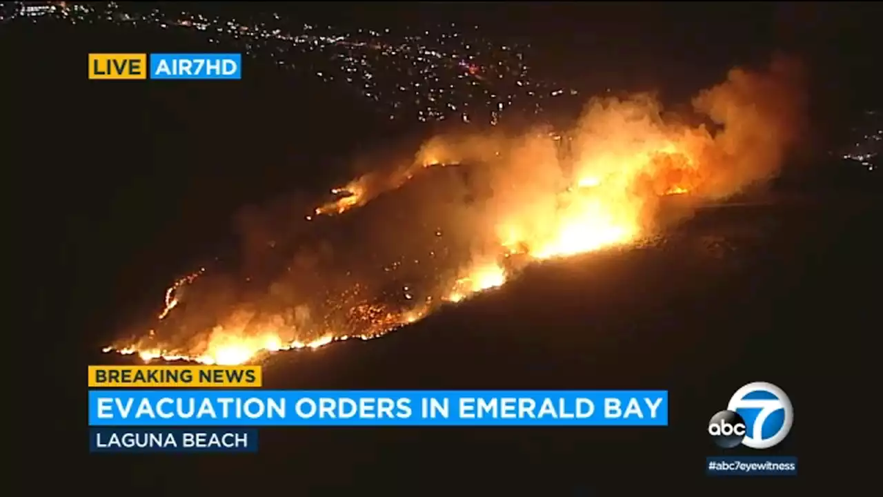 WATCH LIVE: Evacuations orders issued after large brush fire breaks out in Laguna Beach