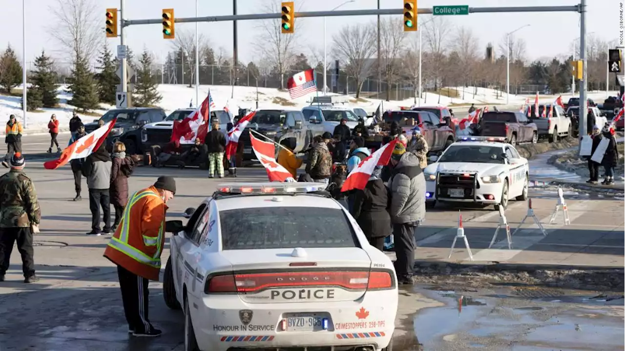 Another US-Canada border crossing has been shut down by blockade over Covid-19 mandates