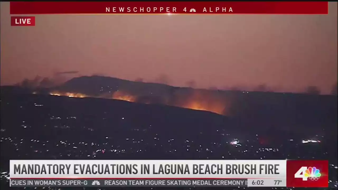 Brush Fire Forces Evacuations in Laguna Beach Area