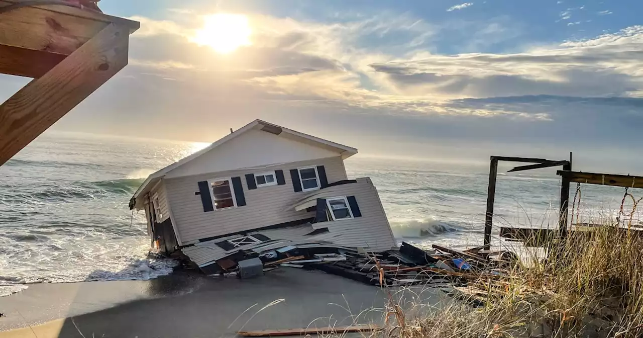 A North Carolina home collapsed into ocean falling prey to rising seas